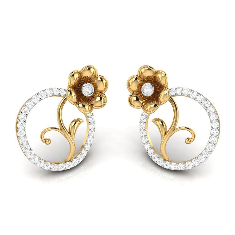 Daily wear earrings design Ridge Lab Grown Diamond Earrings Fiona Diamonds