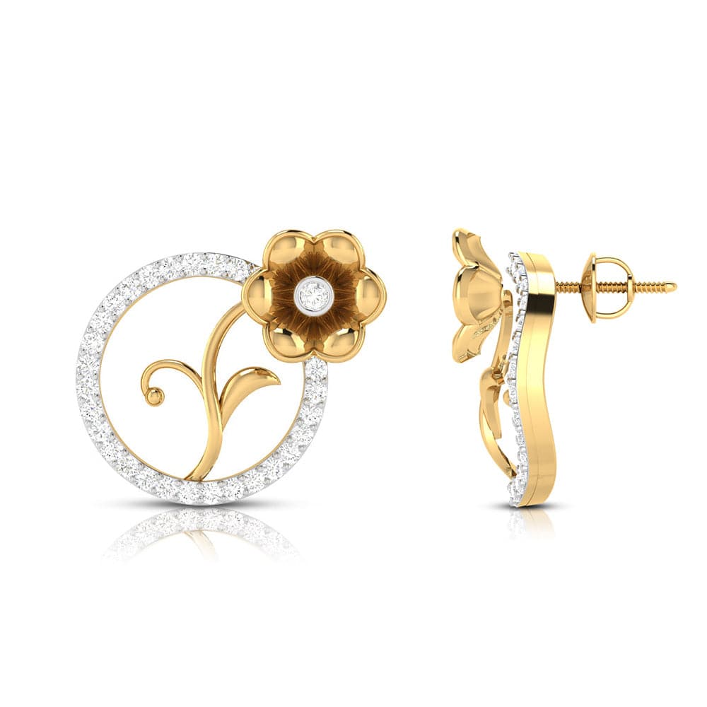 Daily wear earrings design Ridge Lab Grown Diamond Earrings Fiona Diamonds