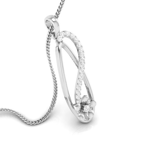 Languish Round unique lab grown diamond pendant design Fiona Diamonds