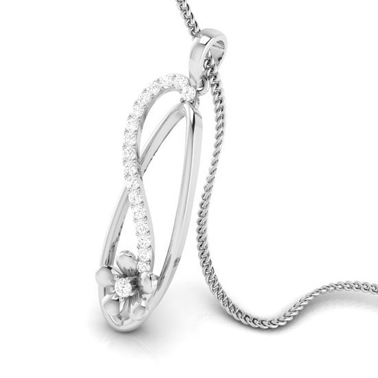 Languish Round unique lab grown diamond pendant design Fiona Diamonds