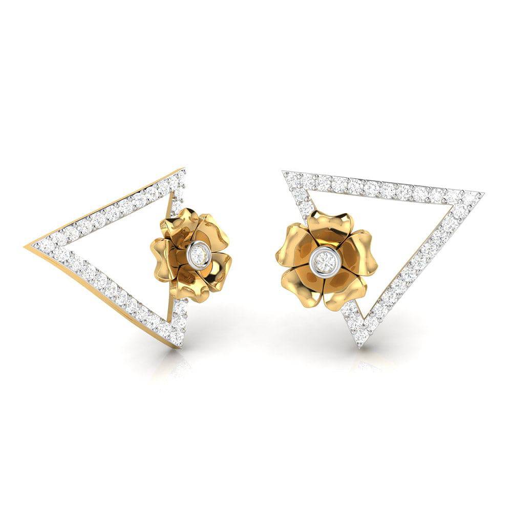 Earrings flower design Selective Lab Grown Diamond Earrings Fiona Diamonds