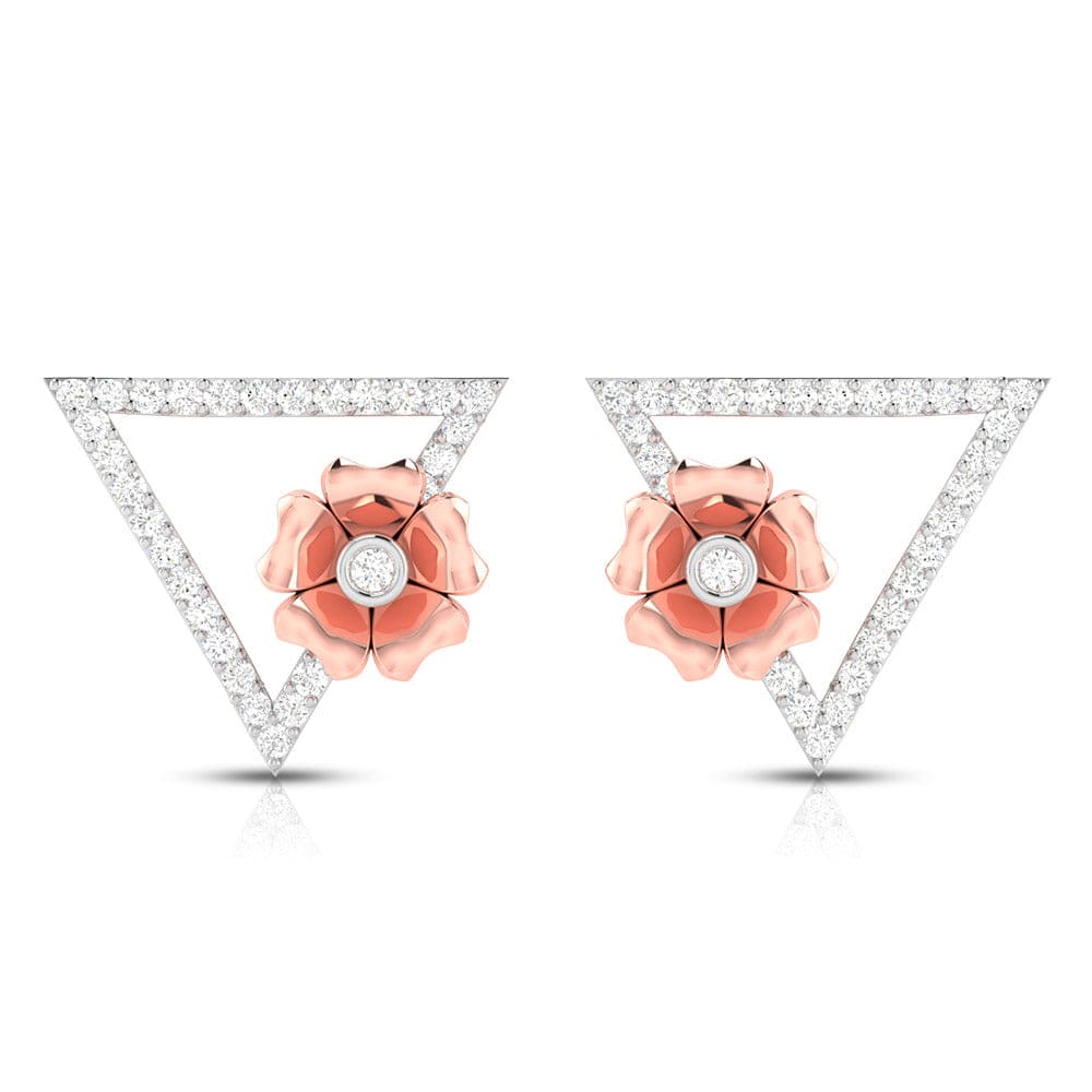 Earrings flower design Selective Lab Grown Diamond Earrings Fiona Diamonds