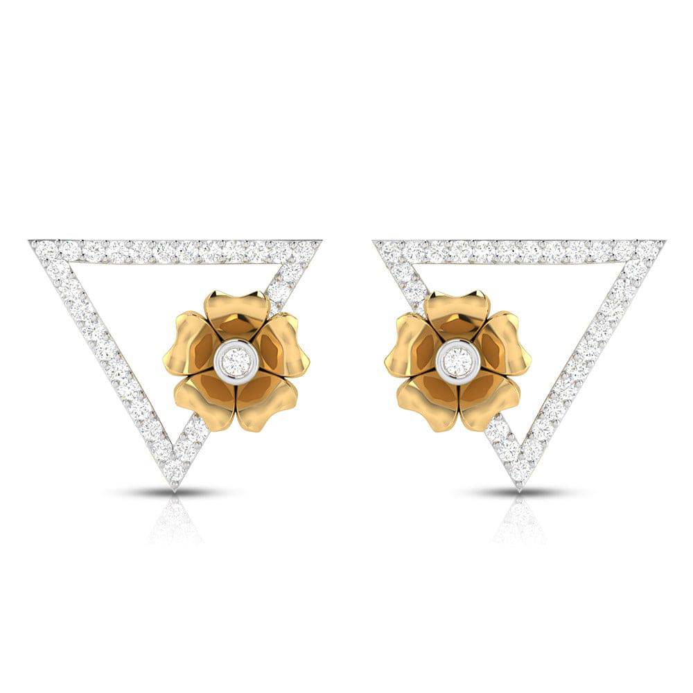 Earrings flower design Selective Lab Grown Diamond Earrings Fiona Diamonds