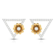 Earrings flower design Selective Lab Grown Diamond Earrings Fiona Diamonds