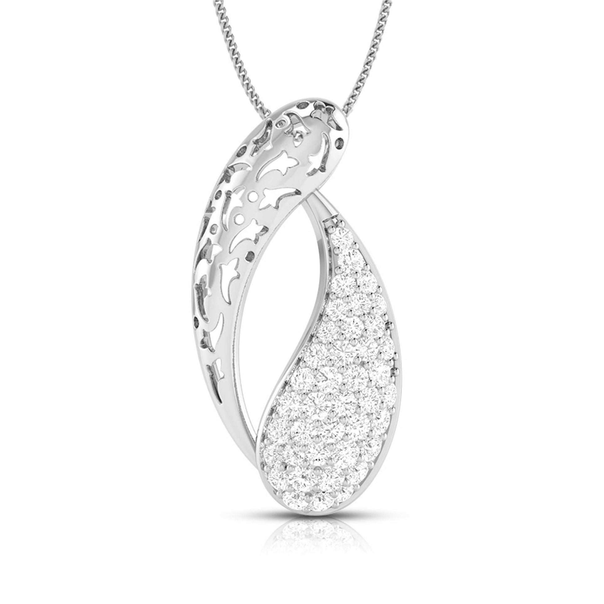 Koosh lab grown diamond pendant designs for female Fiona Diamonds