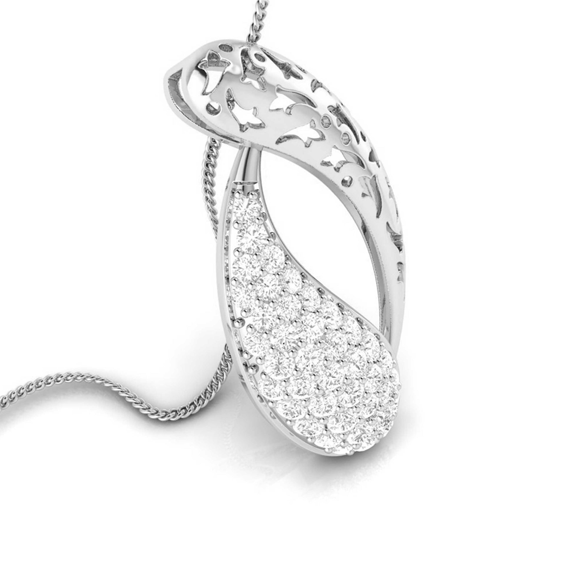 Koosh lab grown diamond pendant designs for female Fiona Diamonds