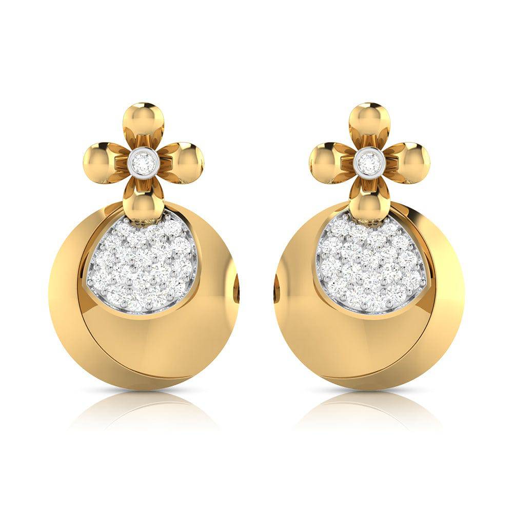 Earrings flower design Superior Lab Grown Diamond Earrings Fiona Diamonds