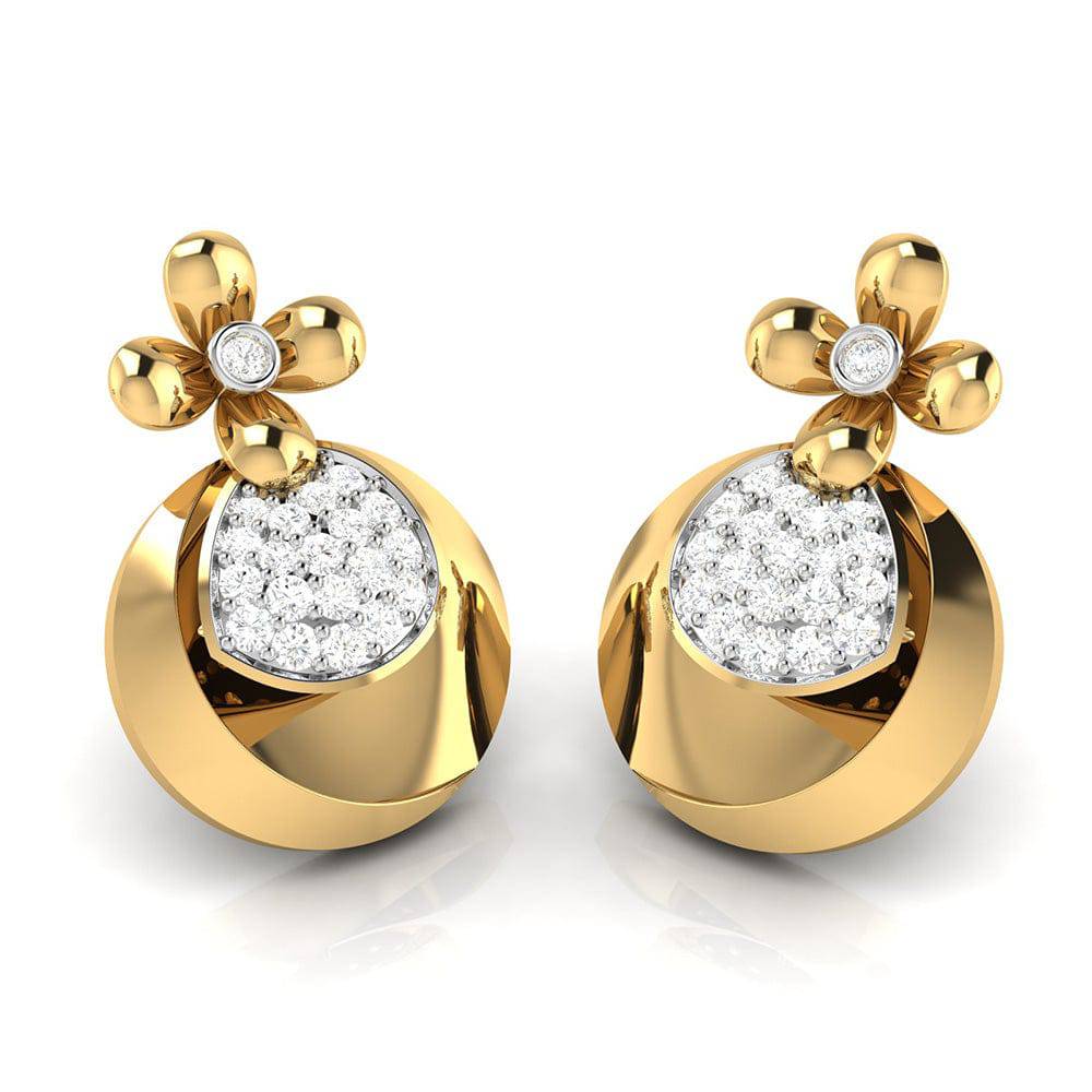 Earrings flower design Superior Lab Grown Diamond Earrings Fiona Diamonds