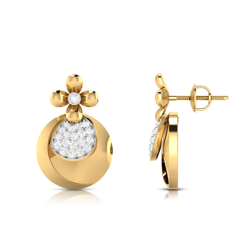 Earrings flower design Superior Lab Grown Diamond Earrings Fiona Diamonds