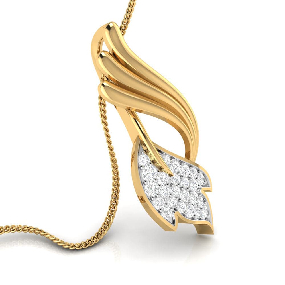 Sunlit modern lab grown diamond pendant design Fiona Diamonds