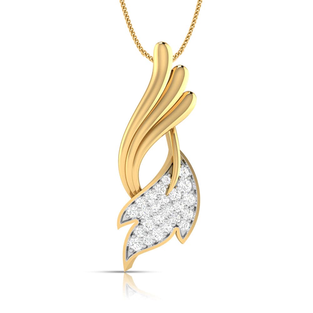 Sunlit modern lab grown diamond pendant design Fiona Diamonds
