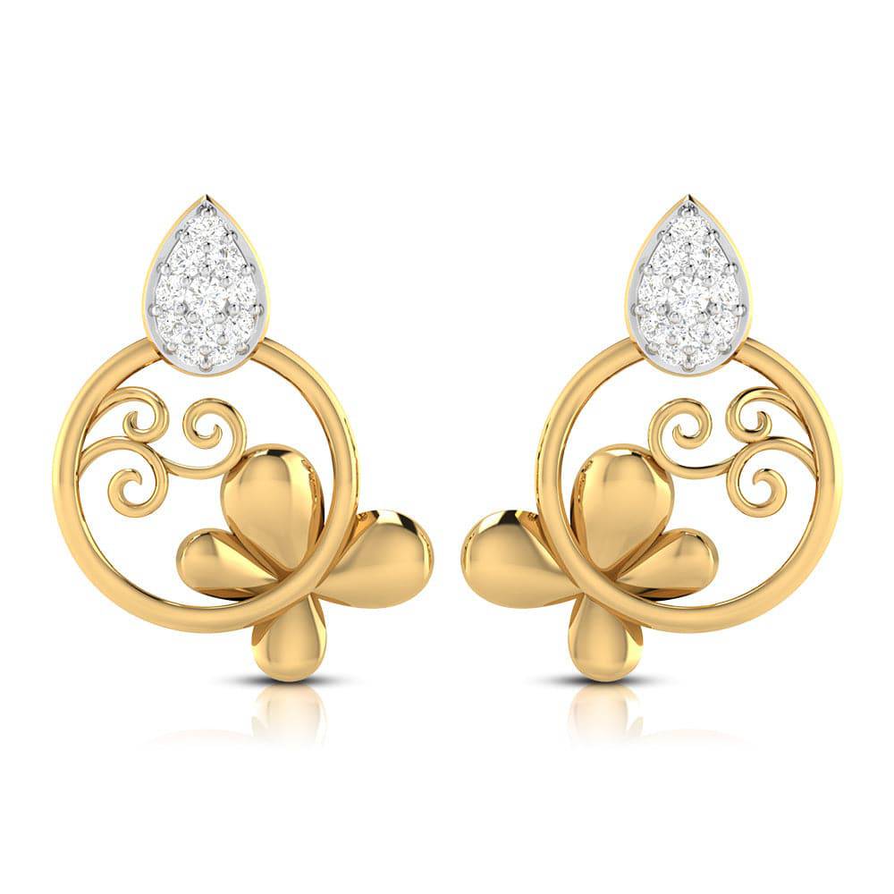 Latest earrings design Conch Lab Grown Diamond Earrings Fiona Diamonds