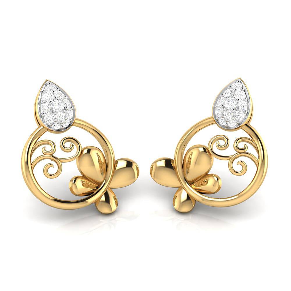 Latest earrings design Conch Lab Grown Diamond Earrings Fiona Diamonds