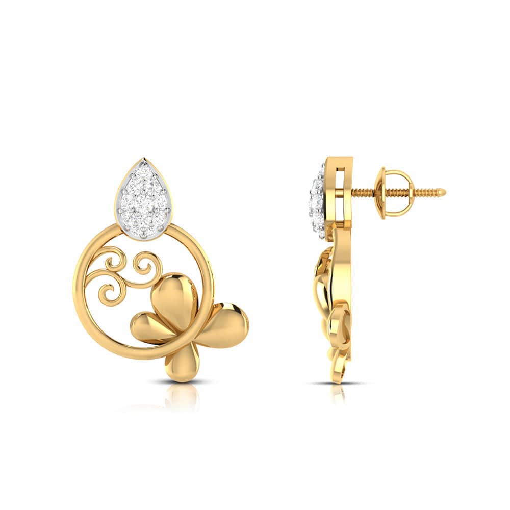 Latest earrings design Conch Lab Grown Diamond Earrings Fiona Diamonds