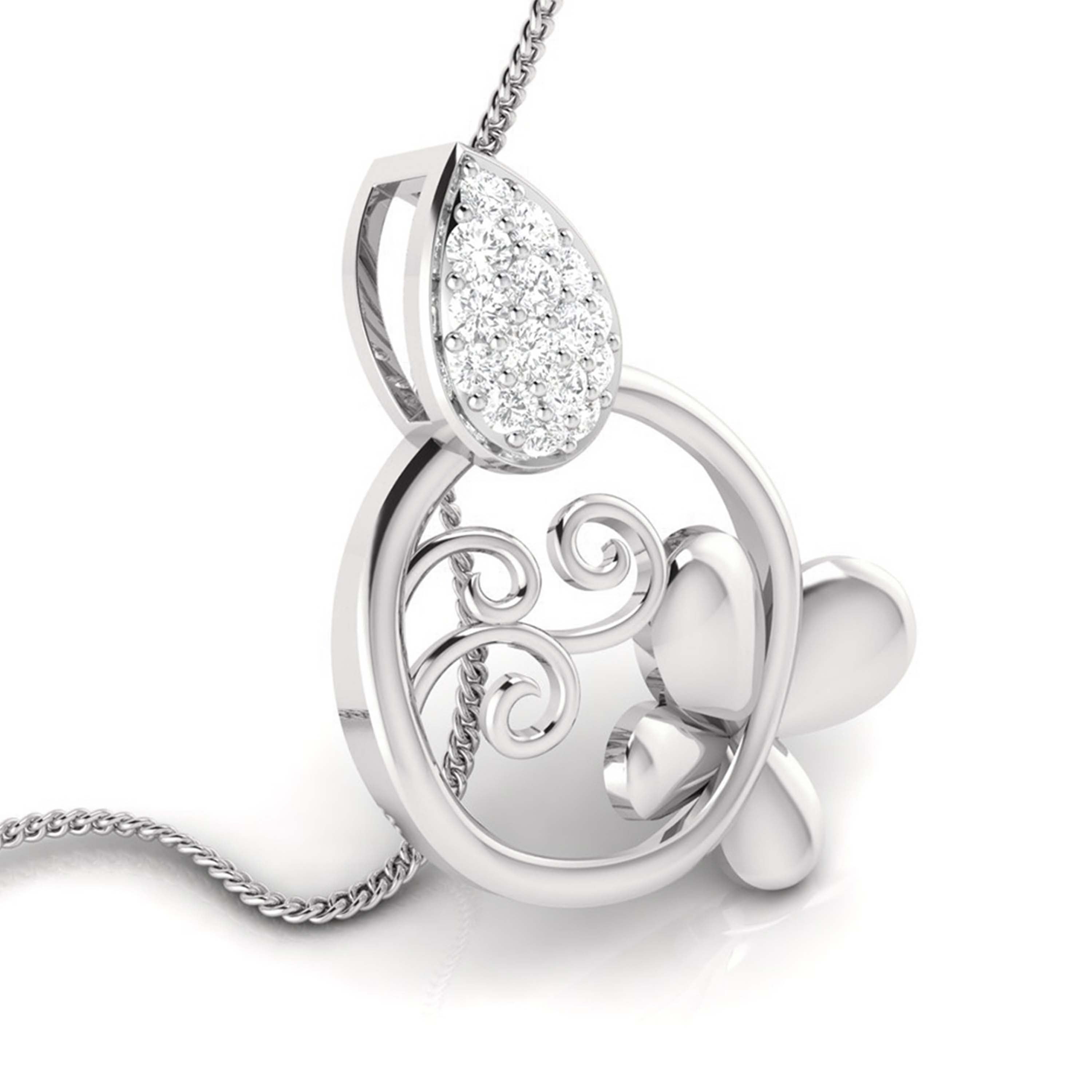 Pure lab grown diamond pendant design for women Fiona Diamonds