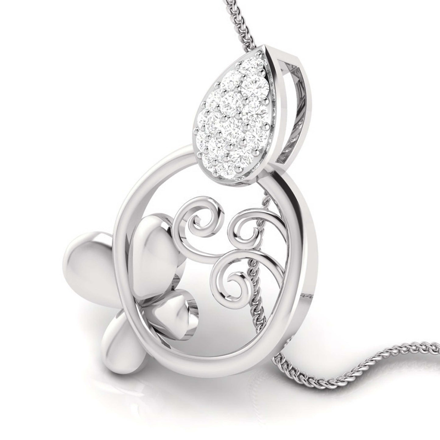 Pure lab grown diamond pendant design for women Fiona Diamonds
