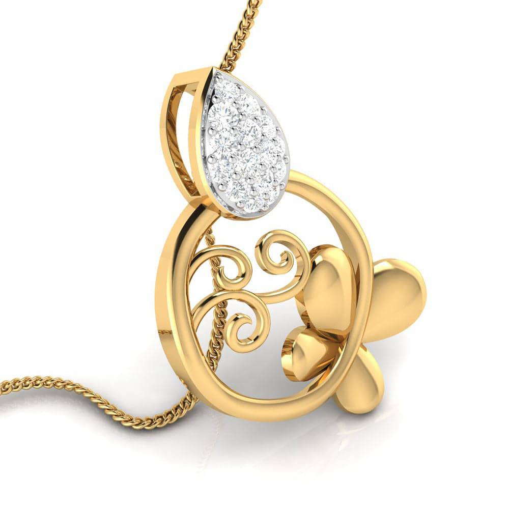 Pure lab grown diamond pendant design for women Fiona Diamonds