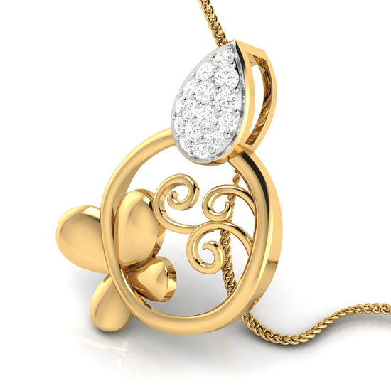 Pure lab grown diamond pendant design for women Fiona Diamonds