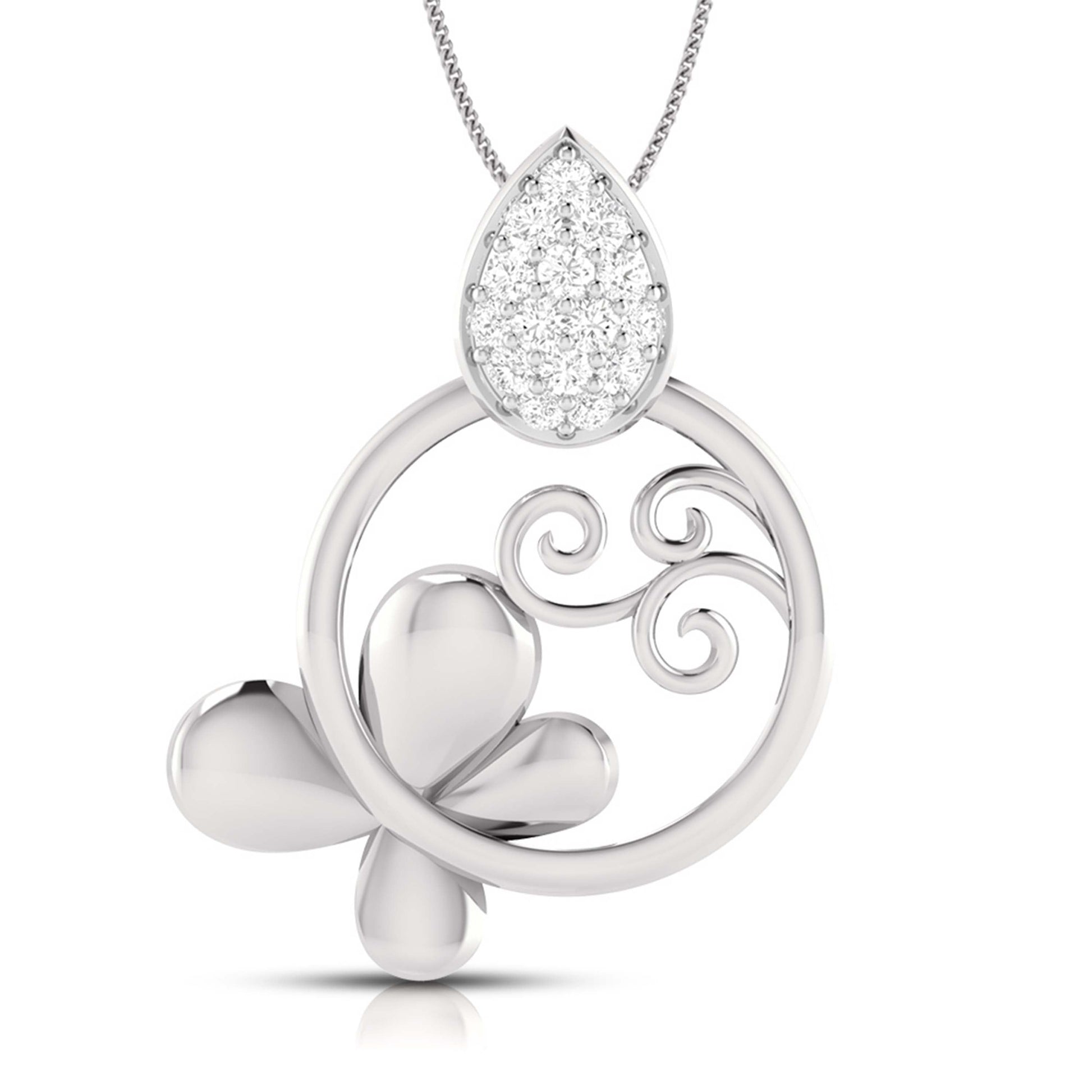 Pure lab grown diamond pendant design for women Fiona Diamonds