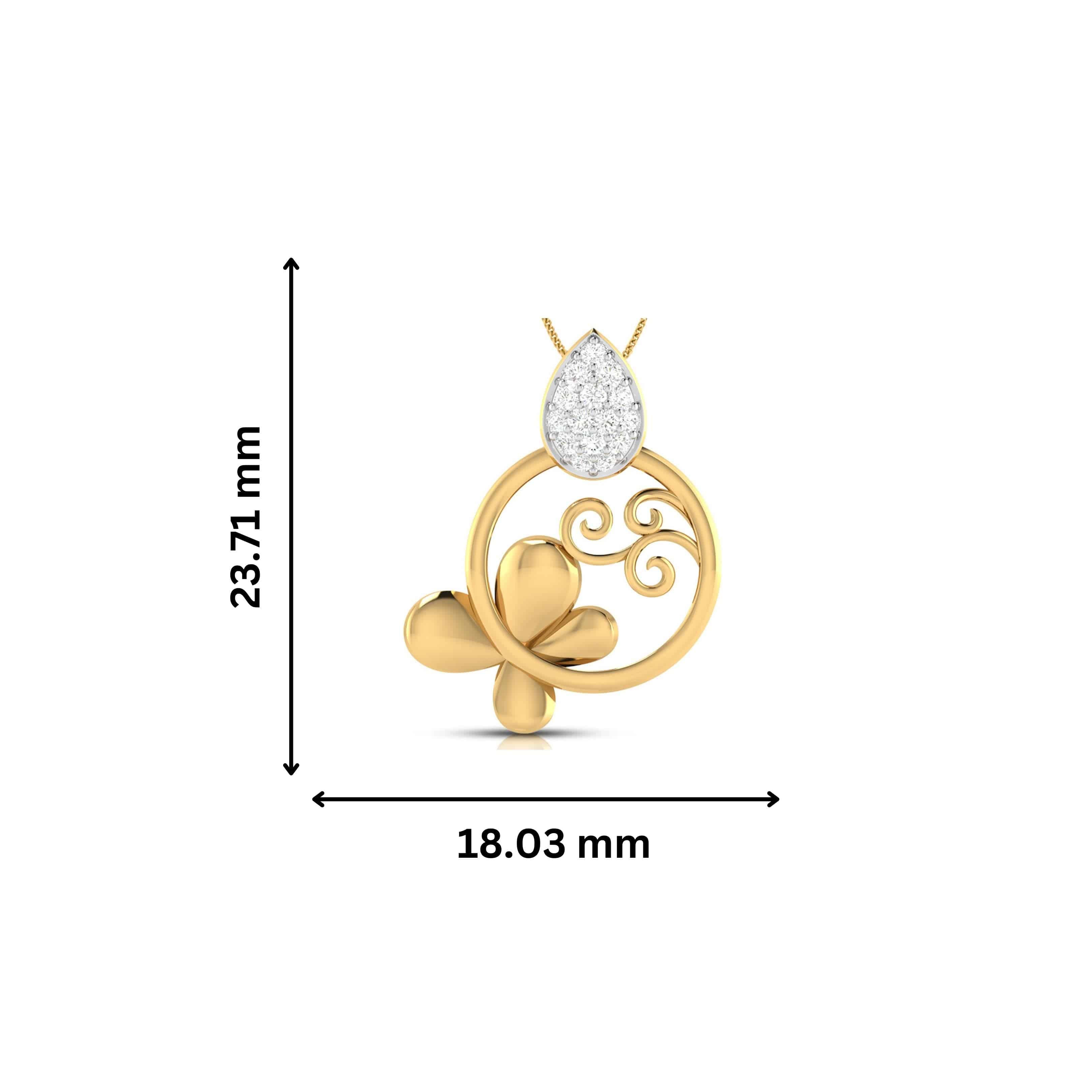 Pure lab grown diamond pendant design for women Fiona Diamonds