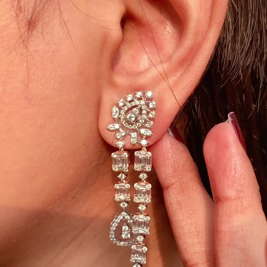 Load and play video in Gallery viewer, Amaira solitaire earrings
