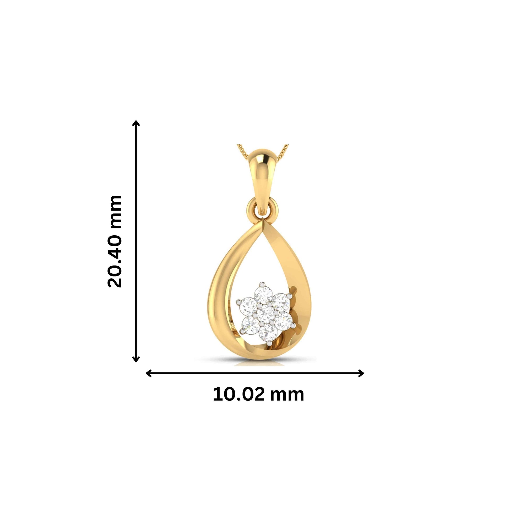 Cruxi lab grown diamond pendant design for women Fiona Diamonds