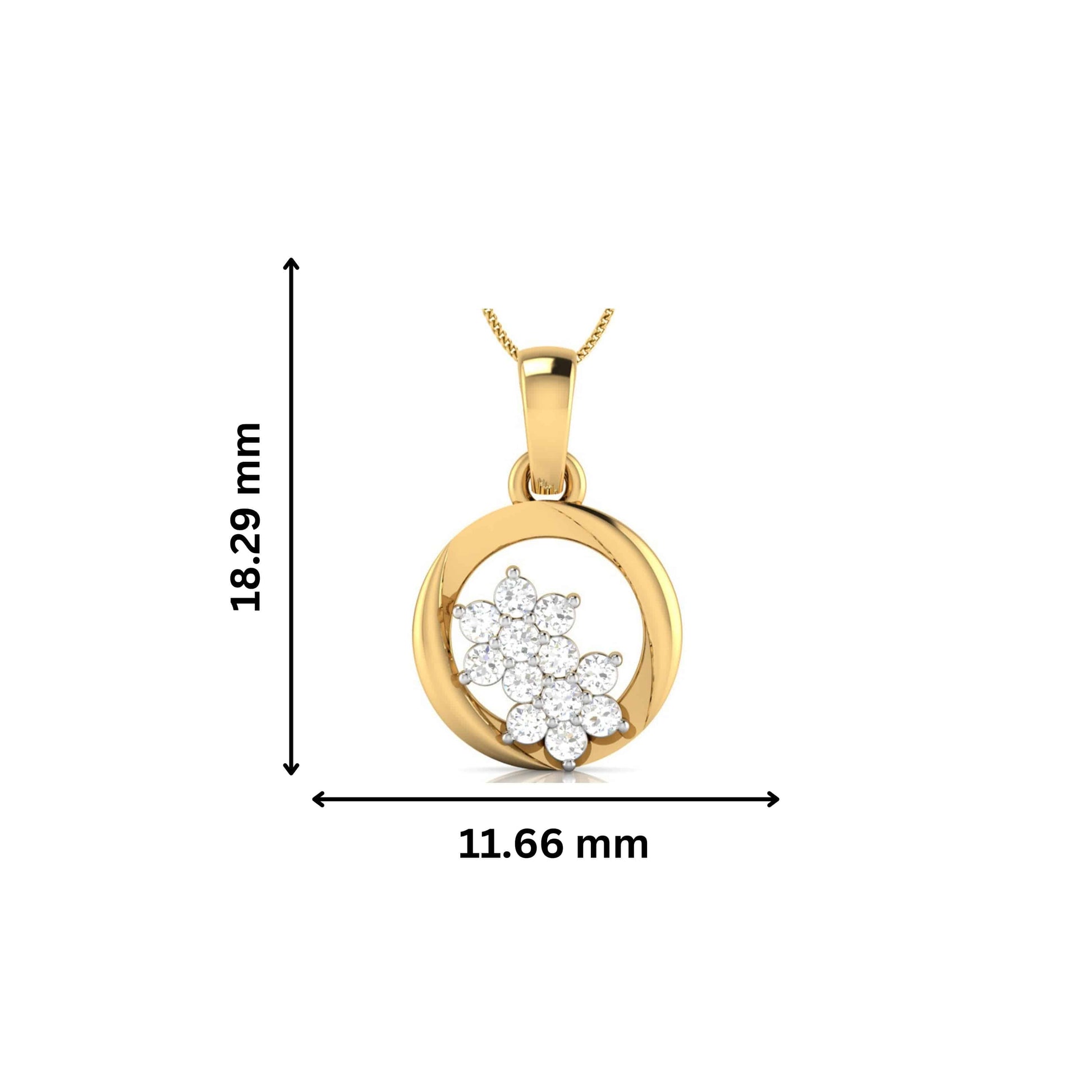 Brute lab grown diamond pendant design for women Fiona Diamonds