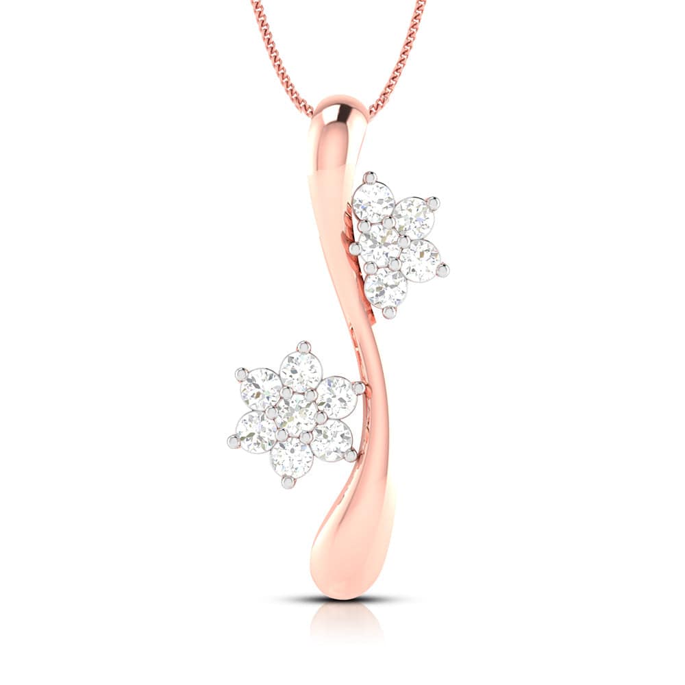 Ackerman Round delicate lab grown diamond pendant Fiona Diamonds