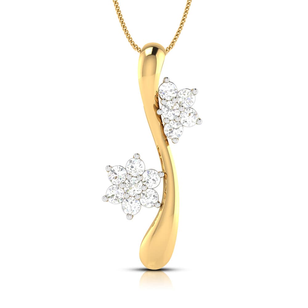 Ackerman Round delicate lab grown diamond pendant Fiona Diamonds