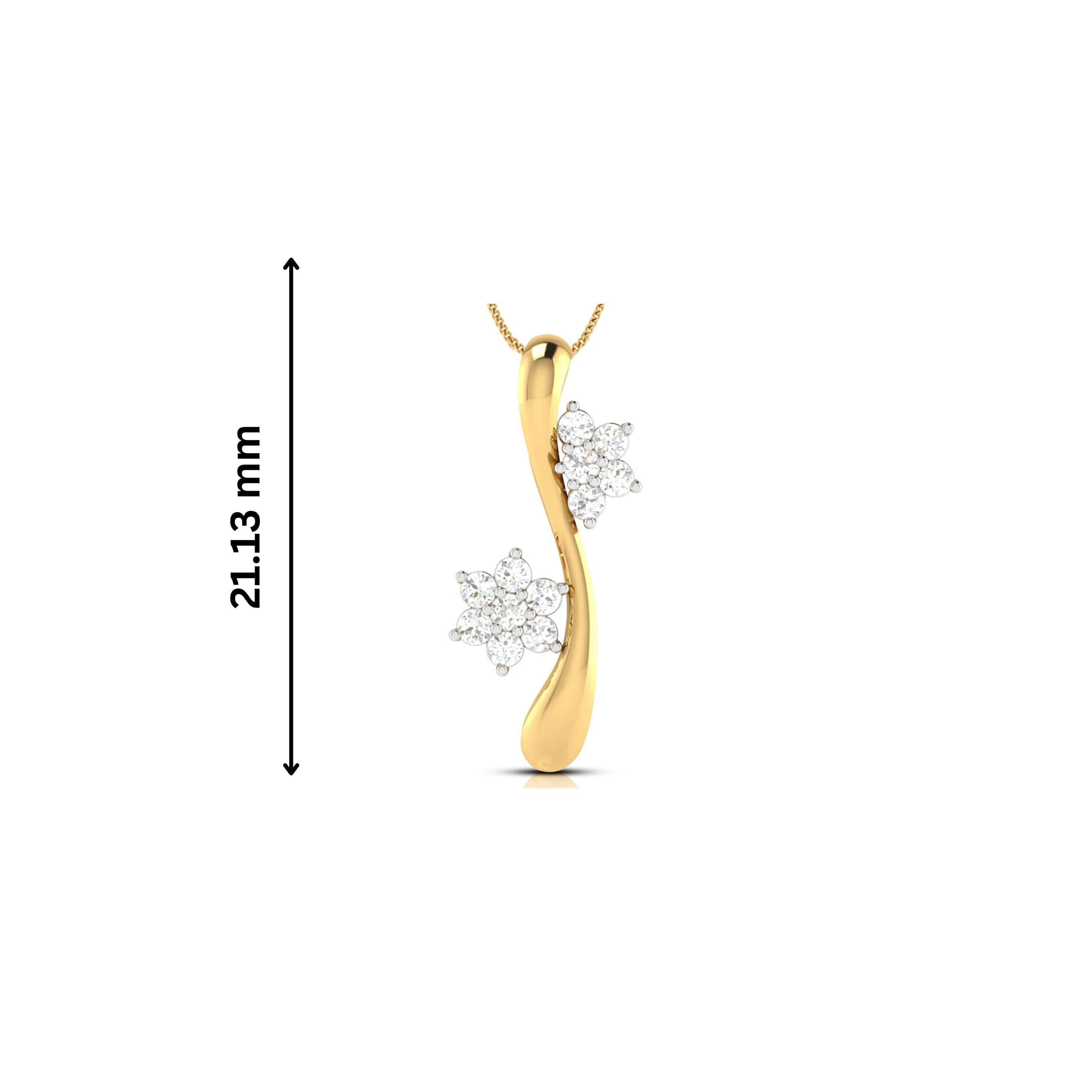 Ackerman Round delicate lab grown diamond pendant Fiona Diamonds