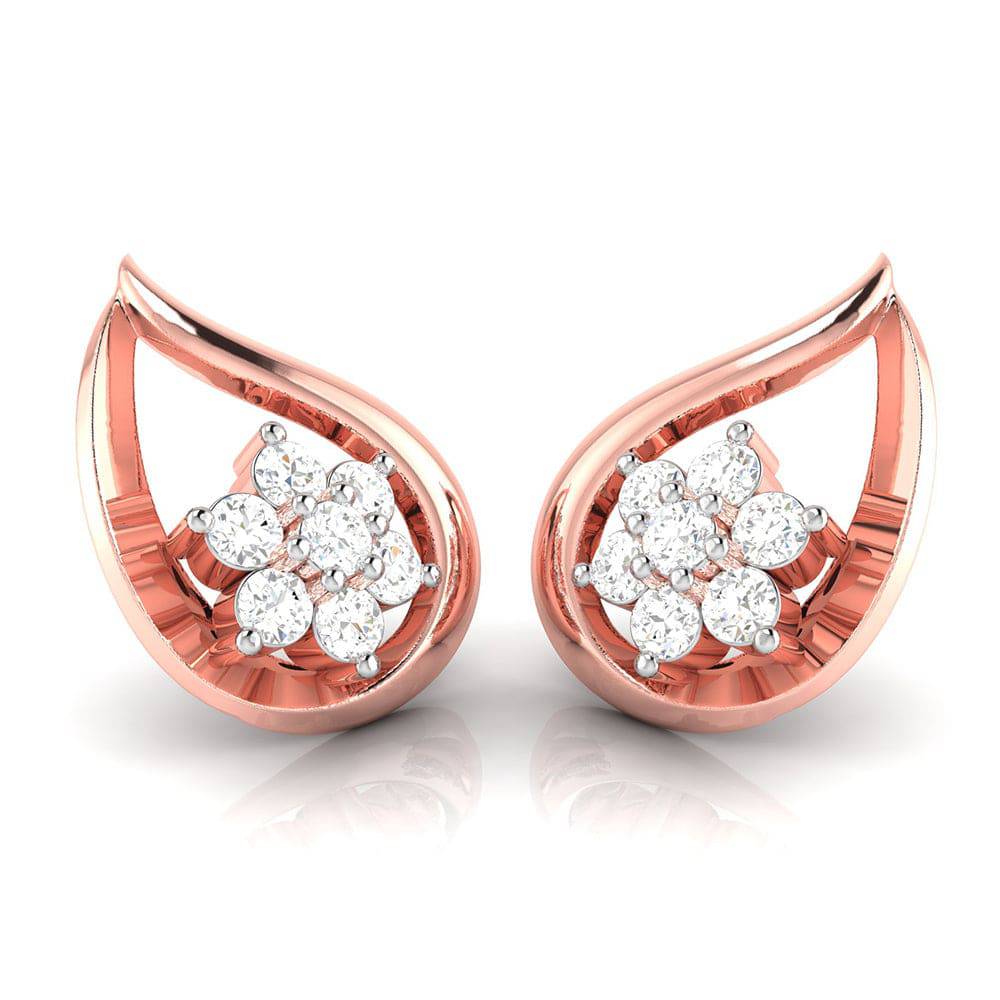 Party wear earrings design Vine Lab Grown Diamond Earrings Fiona Diamonds