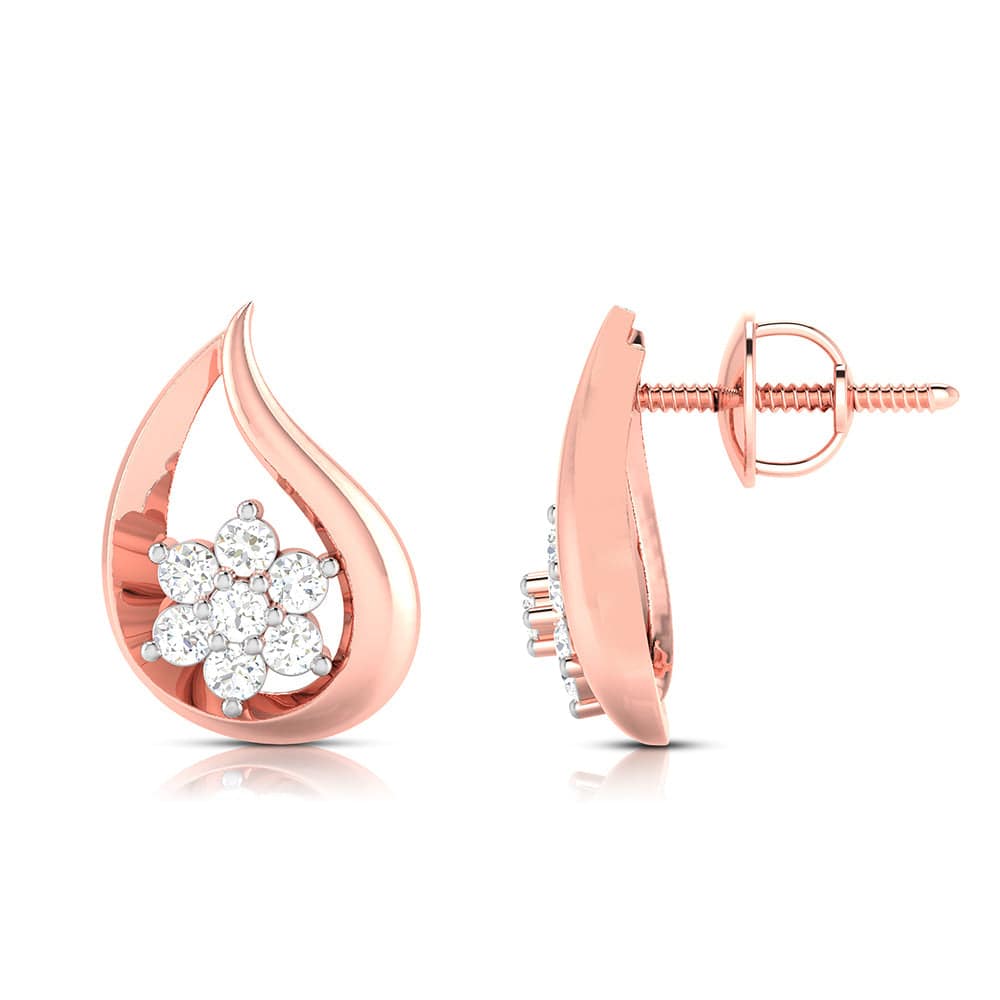 Party wear earrings design Vine Lab Grown Diamond Earrings Fiona Diamonds
