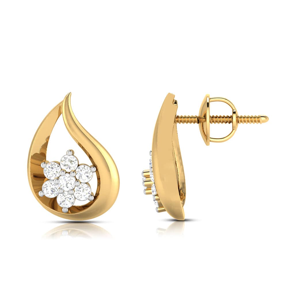 Party wear earrings design Vine Lab Grown Diamond Earrings Fiona Diamonds