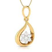 Perambulator Round delicate lab grown diamond pendant Fiona Diamonds