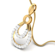 Ovate lab grown diamond pendant design for women Fiona Diamonds