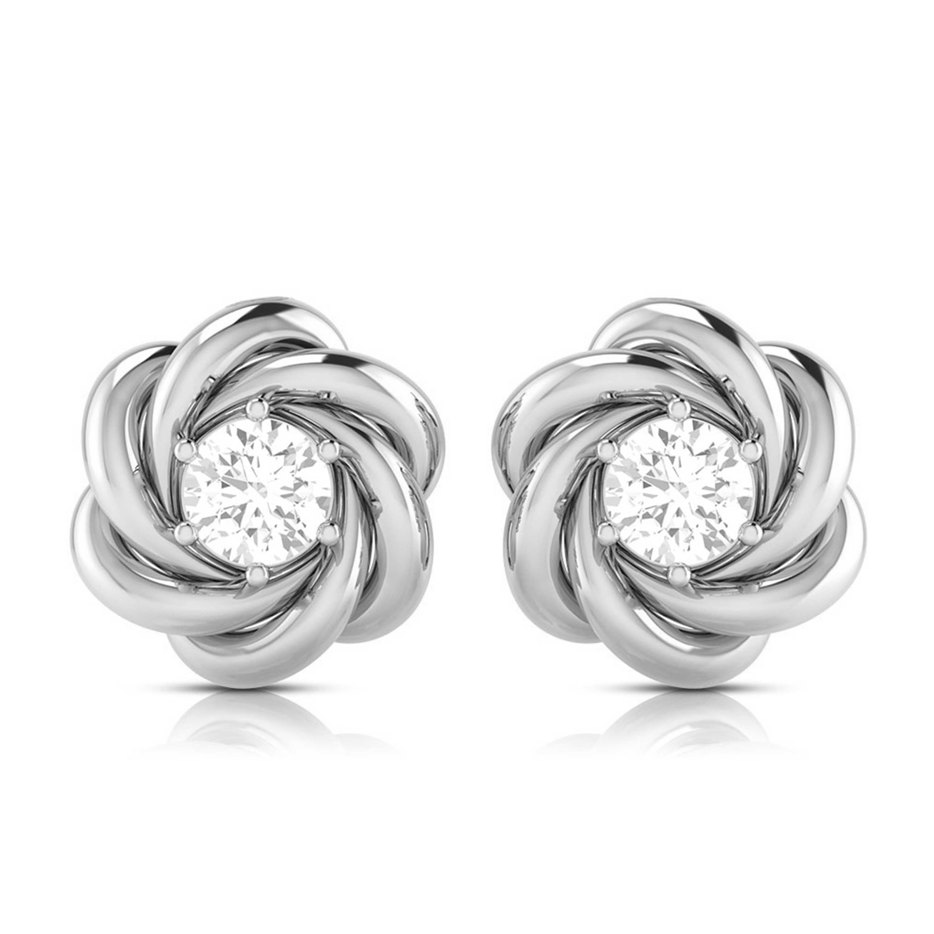 Earrings flower design Bowling Lab Grown Diamond Earrings Fiona Diamonds