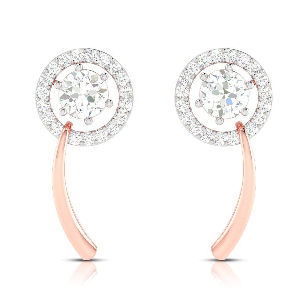 Round shape earrings design Kingly Lab Grown Diamond Earrings Fiona Diamonds