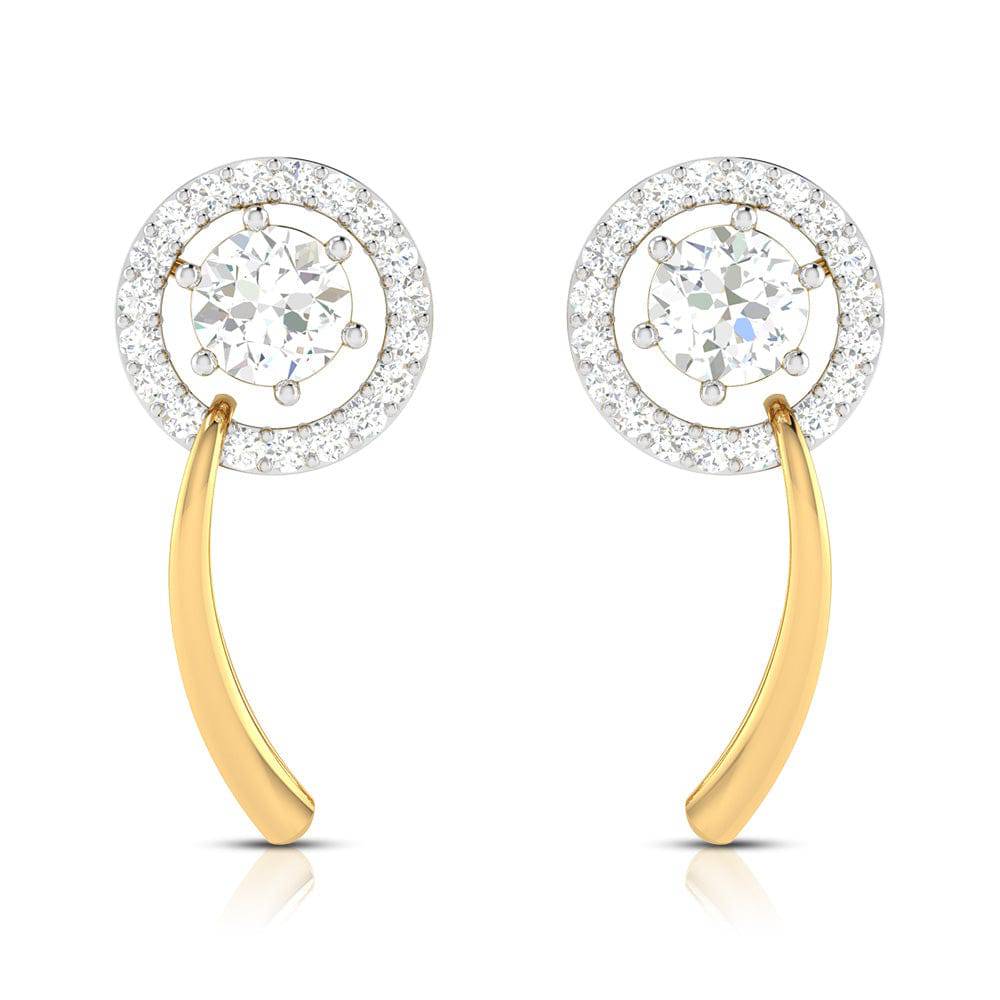 Round shape earrings design Kingly Lab Grown Diamond Earrings Fiona Diamonds