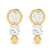 Round shape earrings design Redex Lab Grown Diamond Earrings Fiona Diamonds