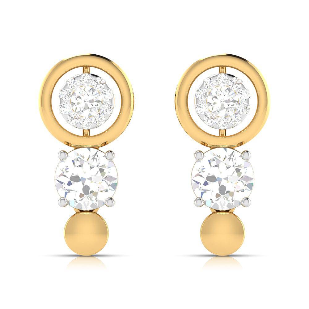 Round shape earrings design Redex Lab Grown Diamond Earrings Fiona Diamonds