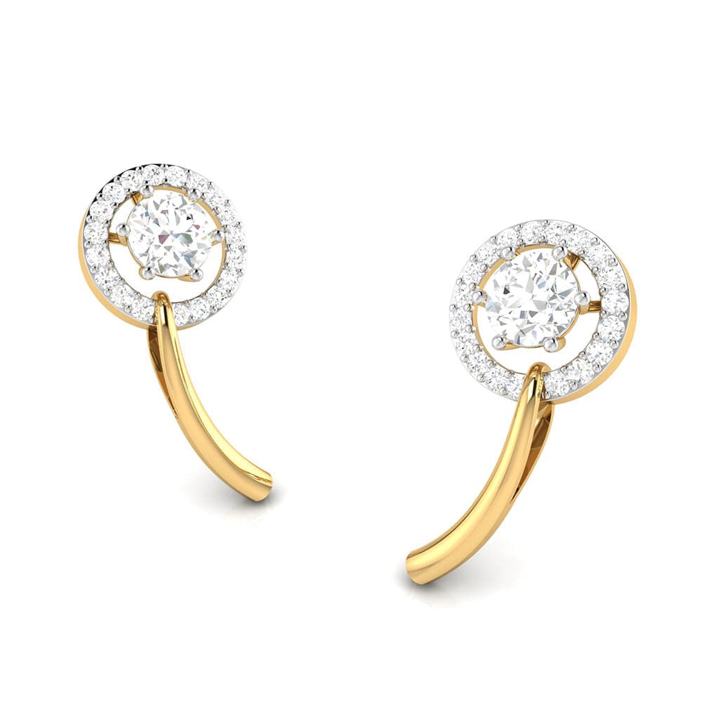 Round shape earrings design Kingly Lab Grown Diamond Earrings Fiona Diamonds