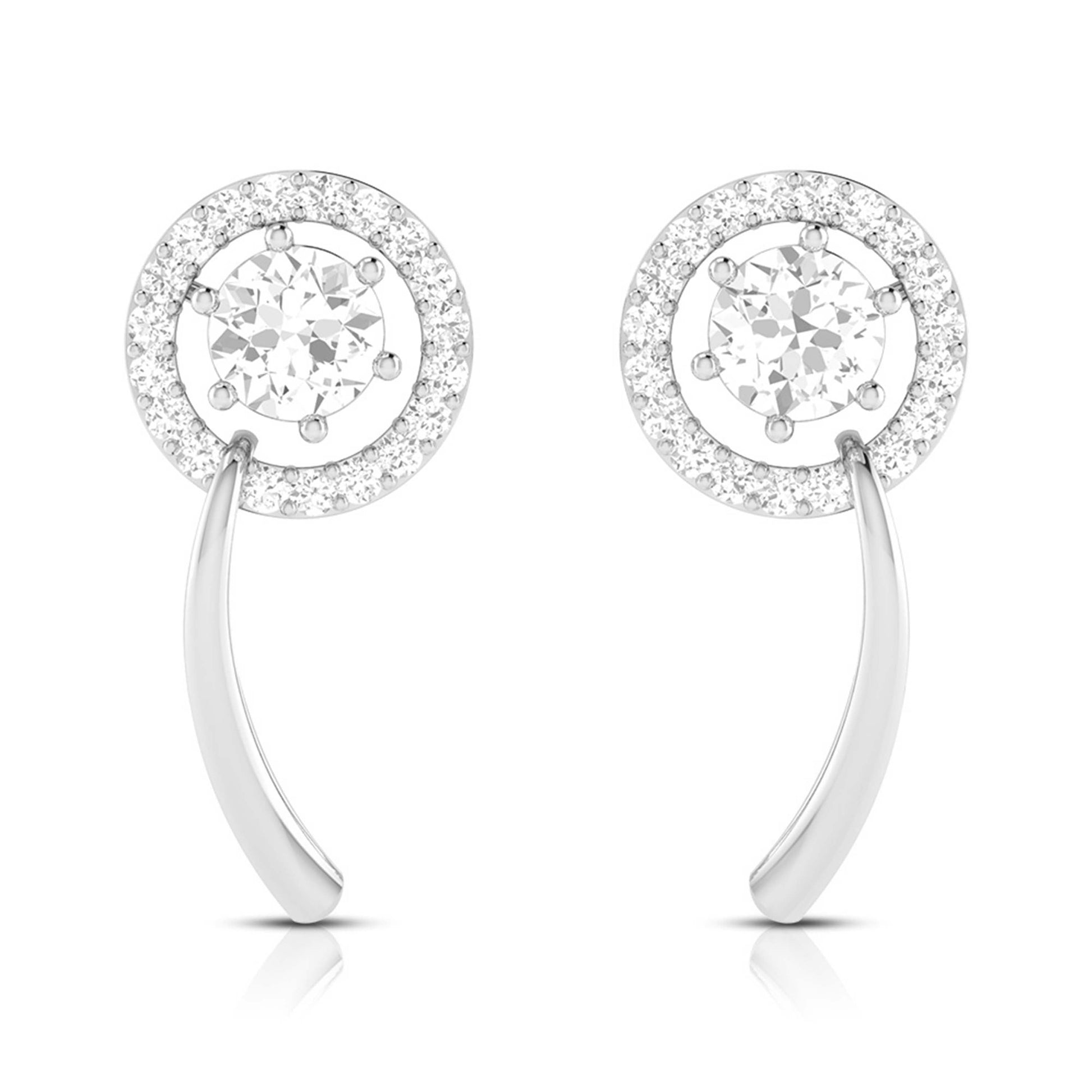 Round shape earrings design Kingly Lab Grown Diamond Earrings Fiona Diamonds