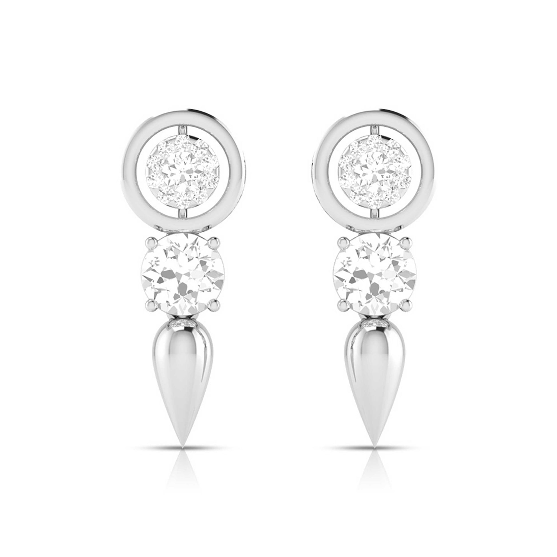 Party wear earrings design Climbers Lab Grown Diamond Earrings Fiona Diamonds