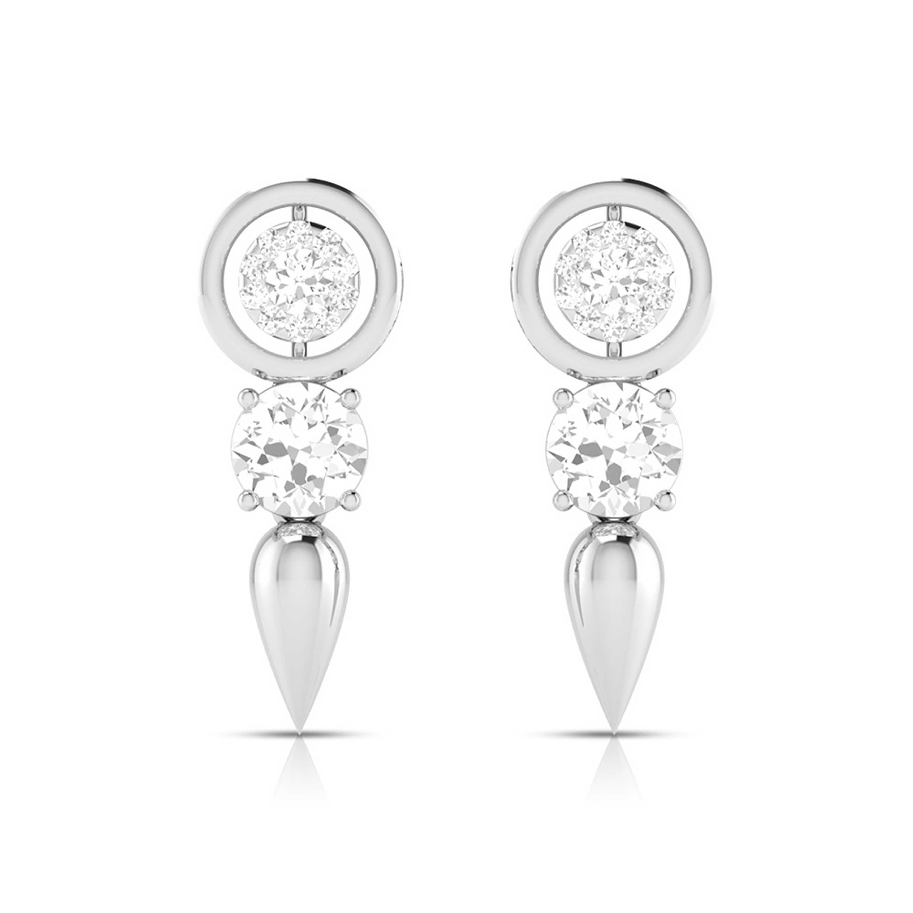 Party wear earrings design Climbers Lab Grown Diamond Earrings Fiona Diamonds