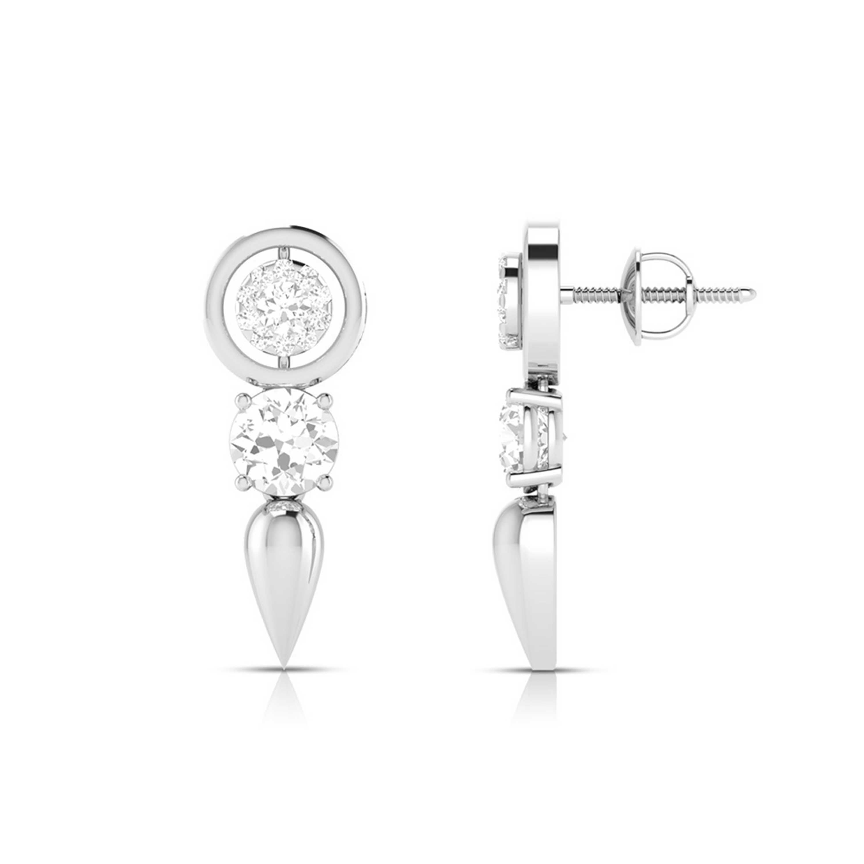 Party wear earrings design Climbers Lab Grown Diamond Earrings Fiona Diamonds