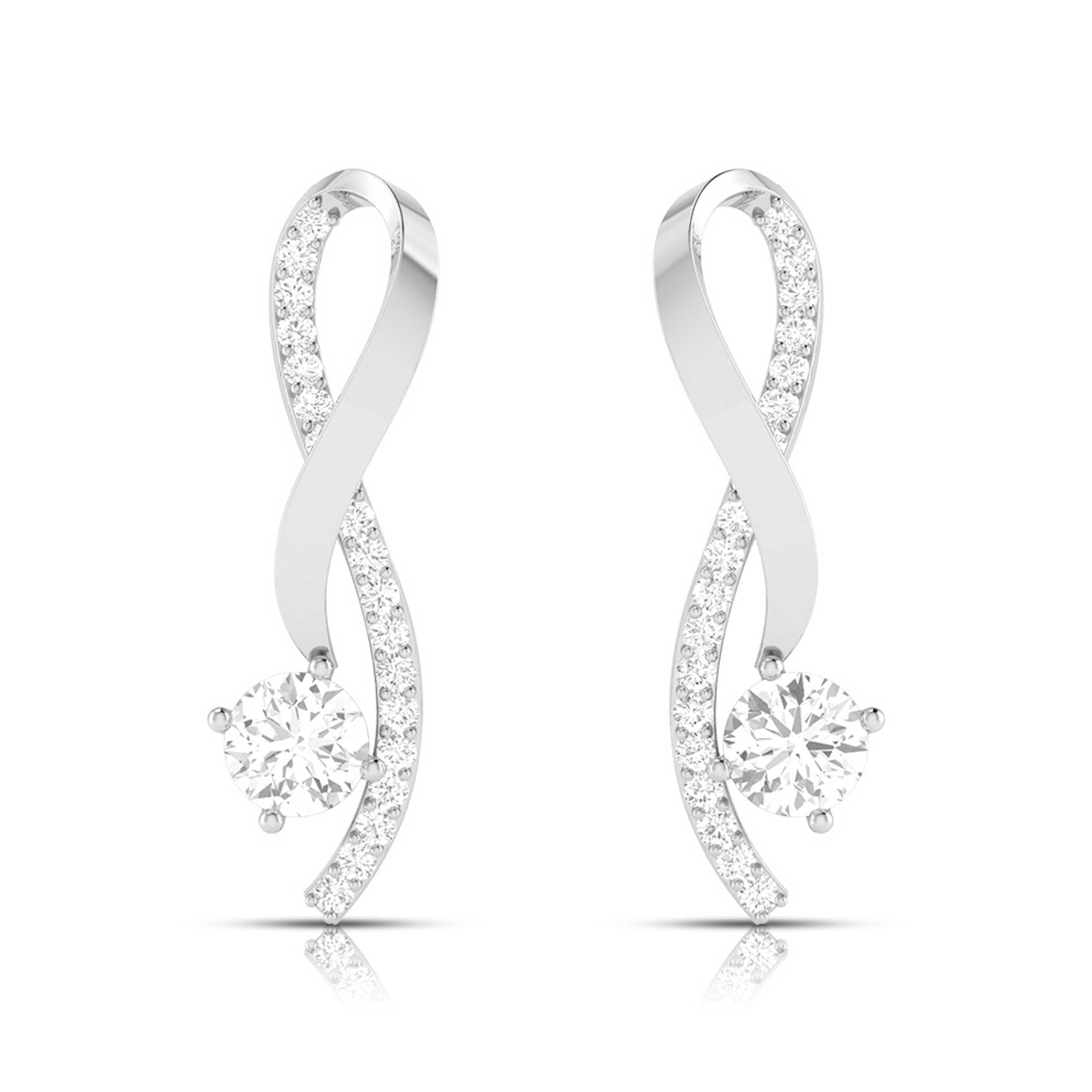 Party wear earrings design Elegante Lab Grown Diamond Earrings Fiona Diamonds