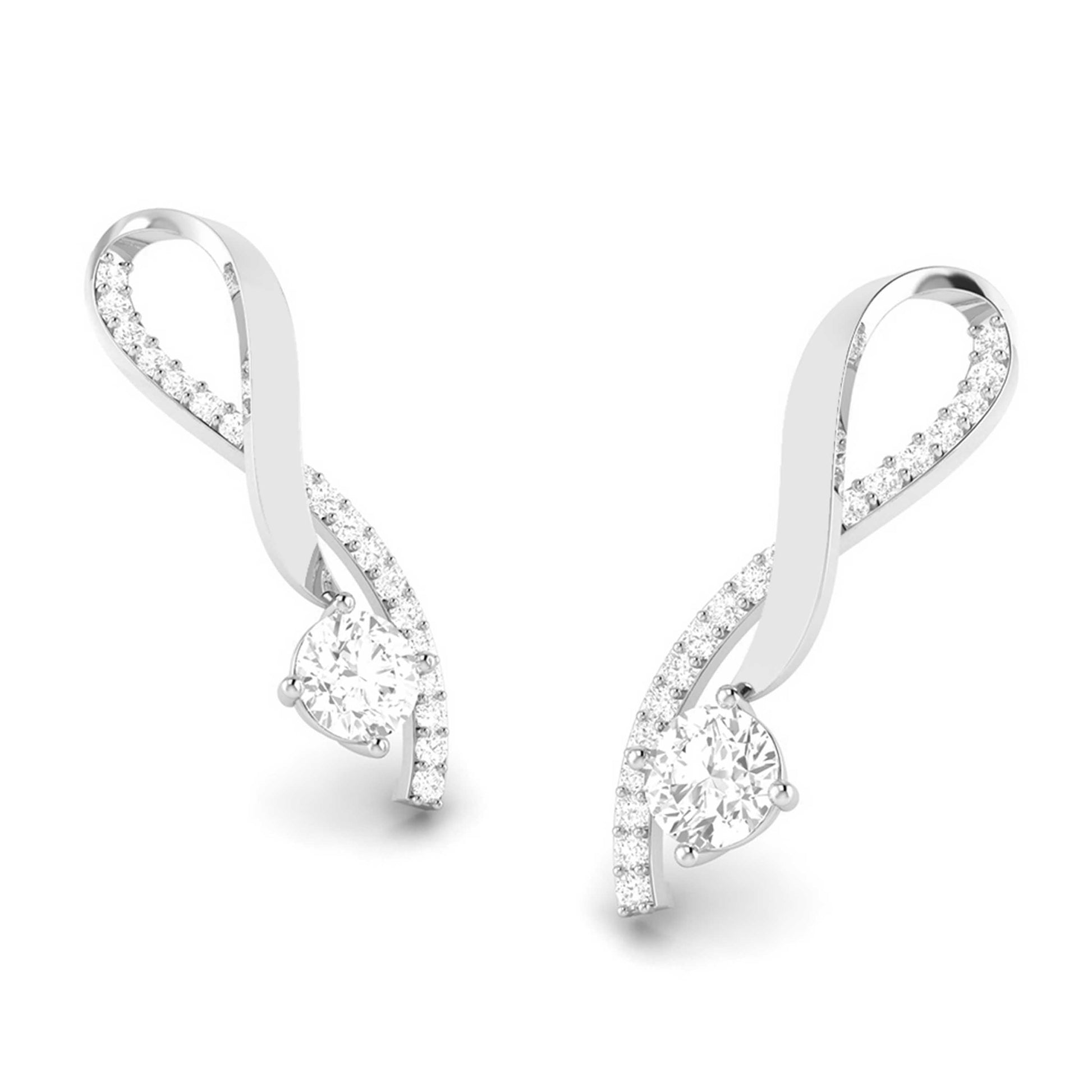 Party wear earrings design Elegante Lab Grown Diamond Earrings Fiona Diamonds