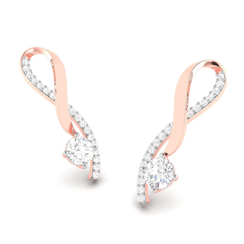 Party wear earrings design Elegante Lab Grown Diamond Earrings Fiona Diamonds