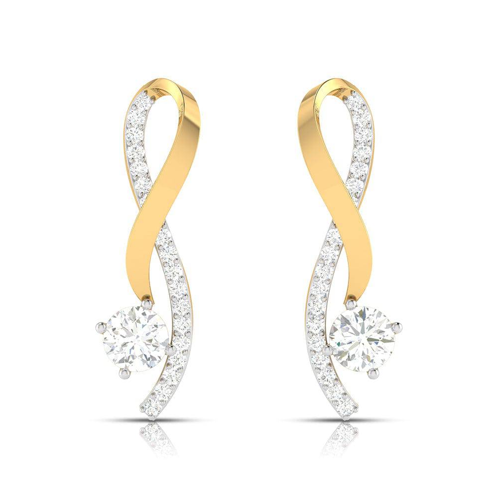 Party wear earrings design Elegante Lab Grown Diamond Earrings Fiona Diamonds