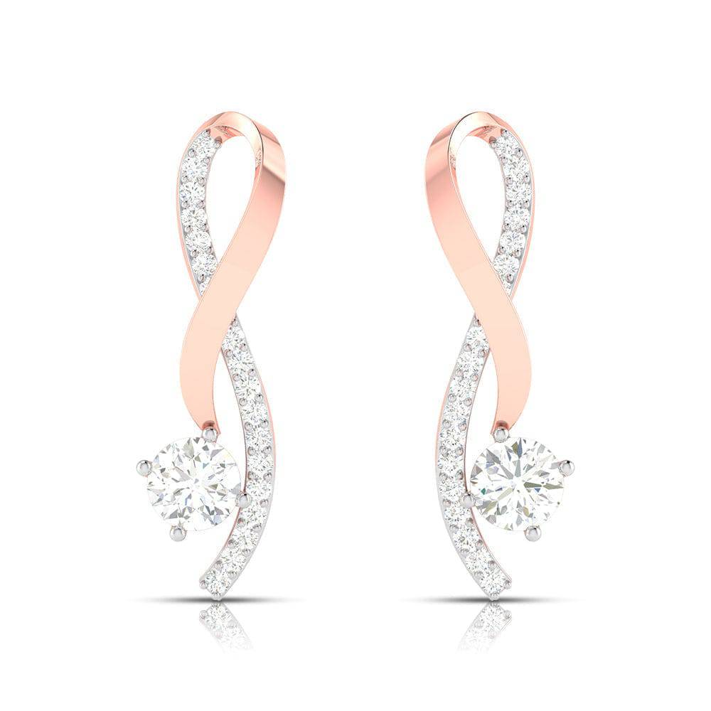 Party wear earrings design Elegante Lab Grown Diamond Earrings Fiona Diamonds
